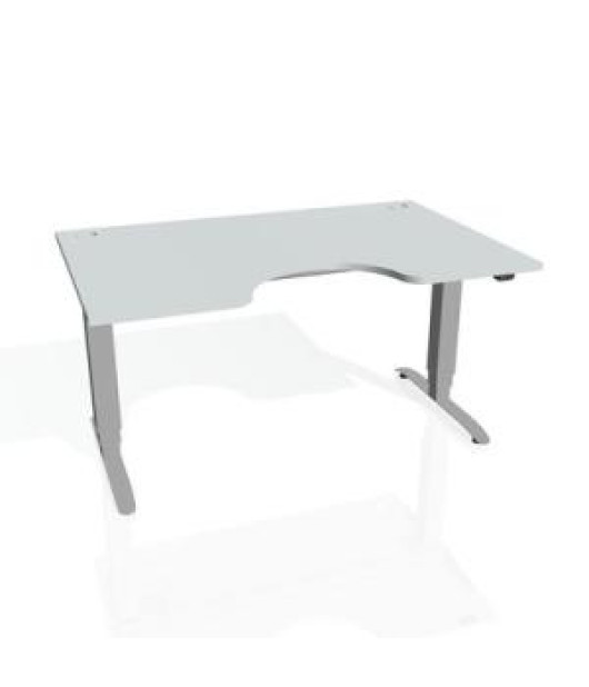 Pracovný stôl Motion Ergo, ZO, 3S, 160x61-128x90 cm, sivá/sivá 