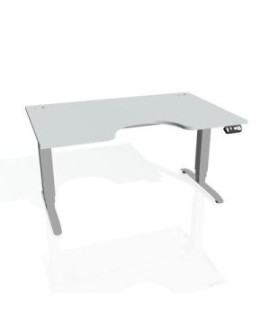 Pracovný stôl Motion Ergo, PO, 3S, 160x61-128x90 cm, sivá/sivá 