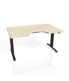 Pracovný stôl Motion Ergo, ZO, 2S, 180x70,5-120,5x90 cm, agát/čierna 