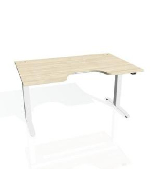 Pracovný stôl Motion Ergo, ZO, 2S, 180x70,5-120,5x90 cm, agát/biela 