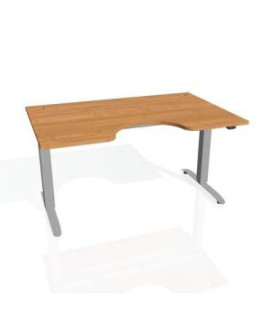 Pracovný stôl Motion Ergo, ZO, 2S, 180x70,5-120,5x90 cm, jelša/sivá 