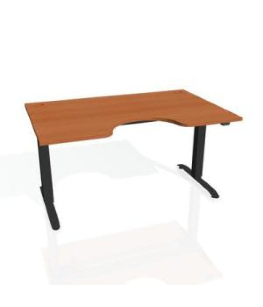 Pracovný stôl Motion Ergo, ZO, 2S, 180x70,5-120,5x90 cm, čerešňa/čierna 