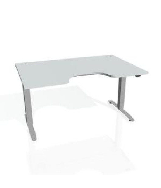 Pracovný stôl Motion Ergo, ZO, 2S, 180x70,5-120,5x90 cm, sivá/sivá 