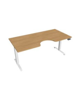Pracovný stôl Motion Ergo, PO, 2S, 180x70,5-120,5x90 cm, dub/biela 