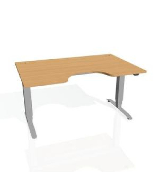 Pracovný stôl Motion Ergo, ZO, 3S, 180x61-128x90 cm, buk/sivá 