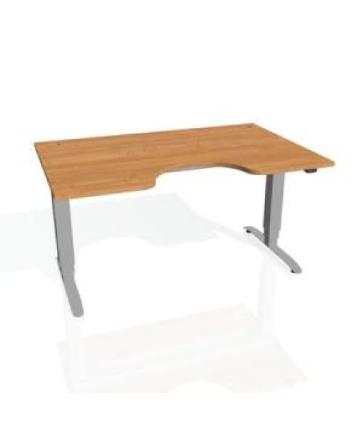 Pracovný stôl Motion Ergo, ZO, 3S, 180x61-128x90 cm, jelša/sivá 