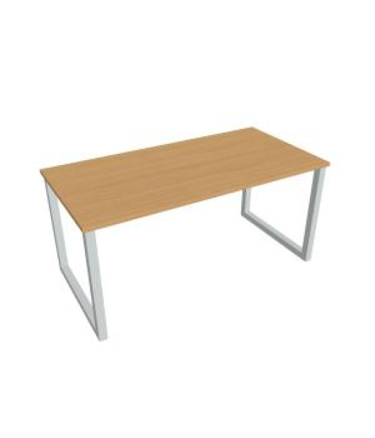 Rokovací stôl UNI O, 160x75,5x80 cm, buk/sivá 