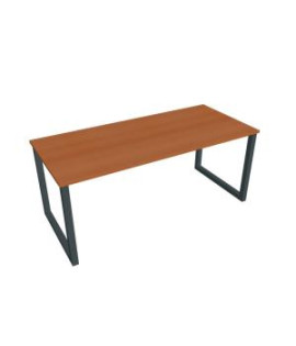 Rokovací stôl UNI O, 180x75,5x80 cm, čerešňa/čierna 