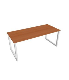 Rokovací stôl UNI O, 180x75,5x80 cm, čerešňa/biela 