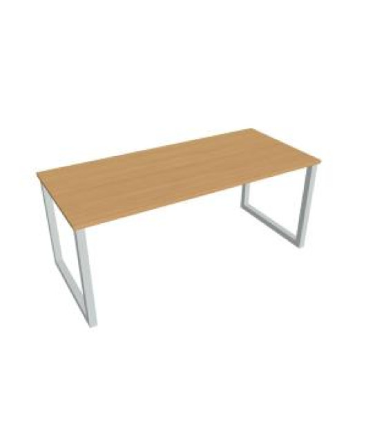 Rokovací stôl UNI O, 180x75,5x80 cm, buk/sivá 