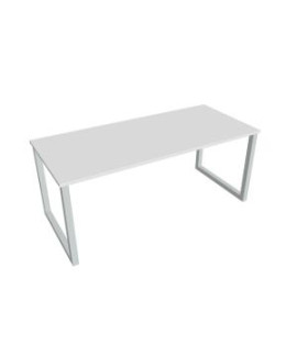 Rokovací stôl UNI O, 180x75,5x80 cm, biela/sivá 