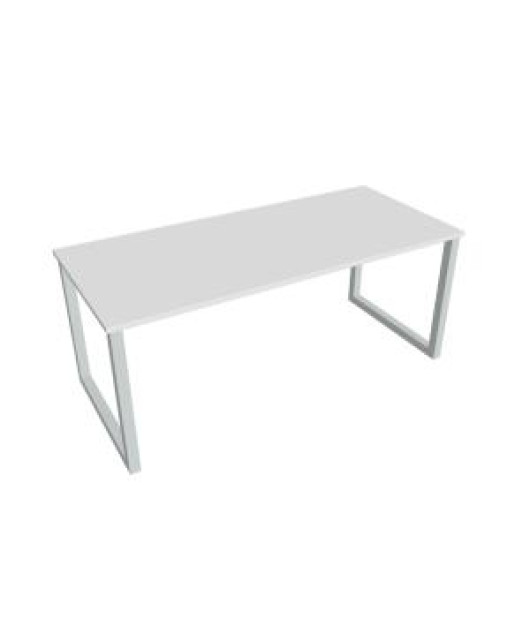 Rokovací stôl UNI O, 180x75,5x80 cm, biela/sivá 