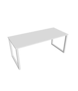 Rokovací stôl UNI O, 180x75,5x80 cm, biela/biela 