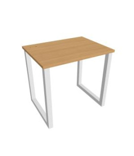 Pracovný stôl UNI O, 80x75,5x60 cm, buk/biela 