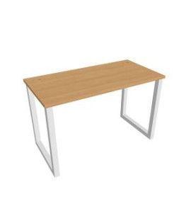 Pracovný stôl UNI O, 120x75,5x60 cm, buk/biela 