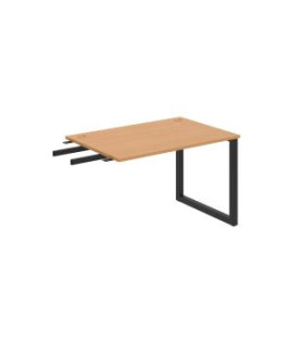 Pracovný stôl UNI O, kolmo reťaziaci, 120x75,5x80 cm, buk/čierna 
