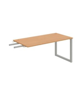 Pracovný stôl UNI O, kolmo reťaziaci, 160x75,5x80 cm, buk/sivá 