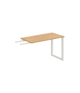 Pracovný stôl UNI O, kolmo reťaziaci, 120x75,5x60 cm, dub/biela 