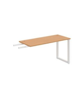 Pracovný stôl UNI O, kolmo reťaziaci, 140x75,5x60 cm, buk/biela 