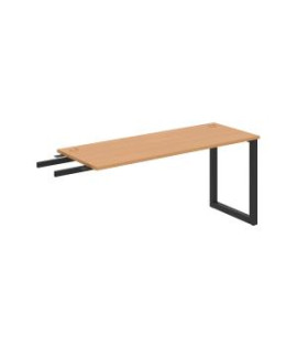 Pracovný stôl UNI O, kolmo reťaziaci, 160x75,5x60 cm, buk/čierna 