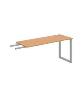 Pracovný stôl UNI O, kolmo reťaziaci, 160x75,5x60 cm, buk/sivá 