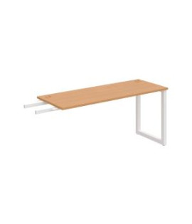 Pracovný stôl UNI O, kolmo reťaziaci, 160x75,5x60 cm, buk/biela 