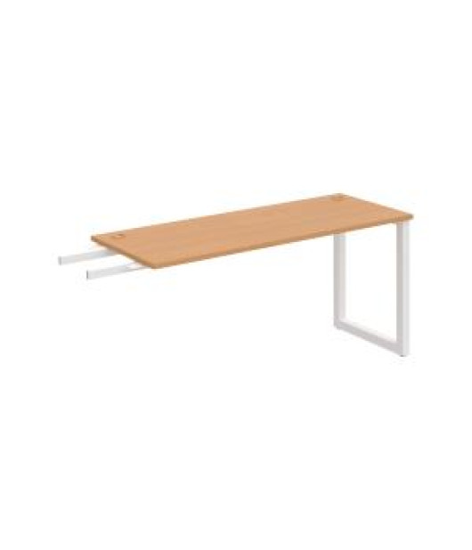 Pracovný stôl UNI O, kolmo reťaziaci, 160x75,5x60 cm, buk/biela 
