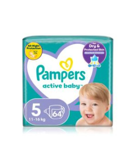 Pampers plienky Pampers active baby junior, 64 ks, 11-18 kg 
