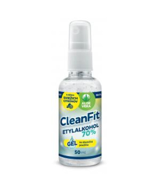 CleanFit dezinfekčný gél 70% citrus na ruky s rozprašovačom 50 ml 