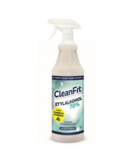 CleanFit dezinfekčný roztok Etylakohol 70% citrus 1 l + rozprašovač ZDARMA 