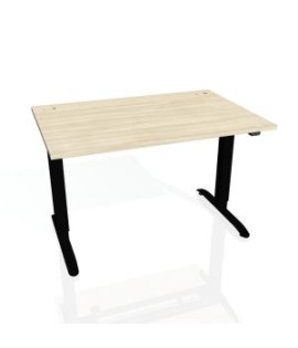 Pracovný stôl Motion, ZO, 3S, 140x61 - 128x80 cm, agát/čierna 