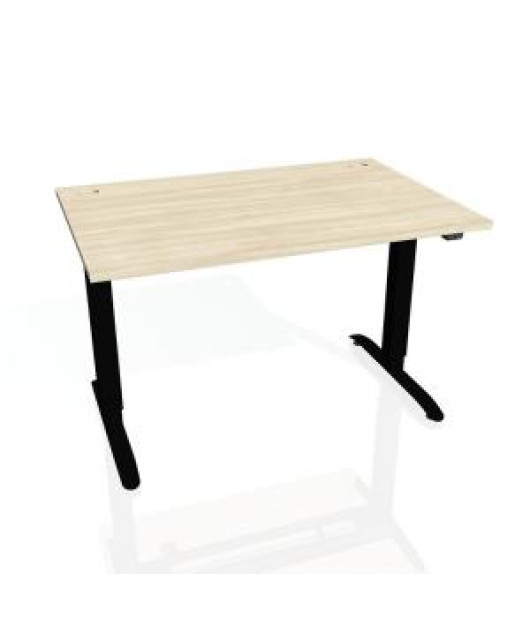 Pracovný stôl Motion, ZO, 3S, 140x61 - 128x80 cm, agát/čierna 