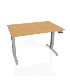 Pracovný stôl Motion, PO, 3S, 160x61-128x80 cm, buk/sivá 