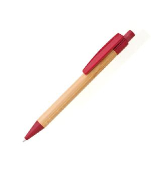 Bambusové pero BORGO STRAW červené 