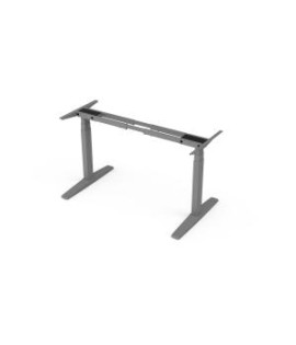 Stolová podnož BASIC, výškovo nastaviteľná, 2-motorová, 120-160cm x80 cm, farba sivá RAL 9006 