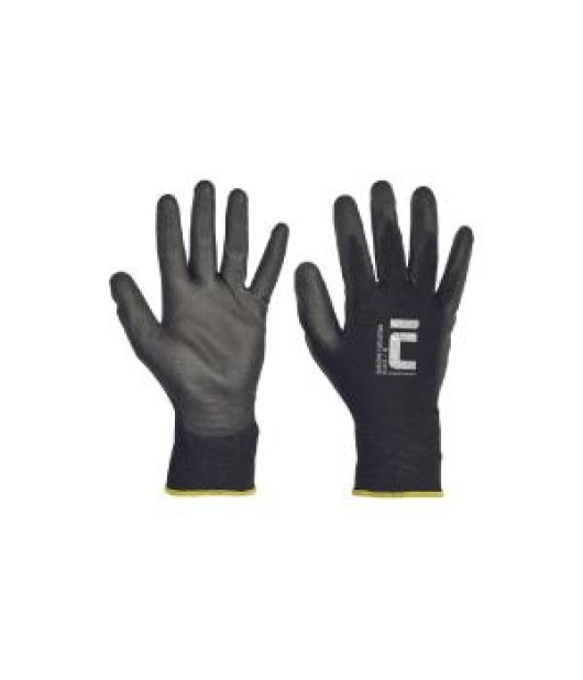 Rukavice pletené, bezšvové, polyester. Bunting Black Evolution, veľ. 11/XXL 