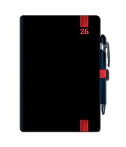 Diár denný A5 ELASTIC red 2026 