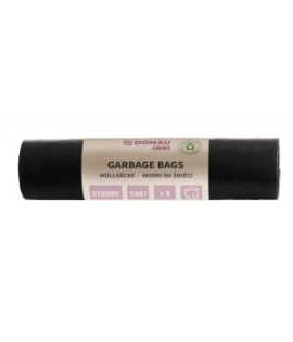 Vrecia DONAU ECO strong, 240 ℓ, 70 mic 5 ks, čierne, LDPE 