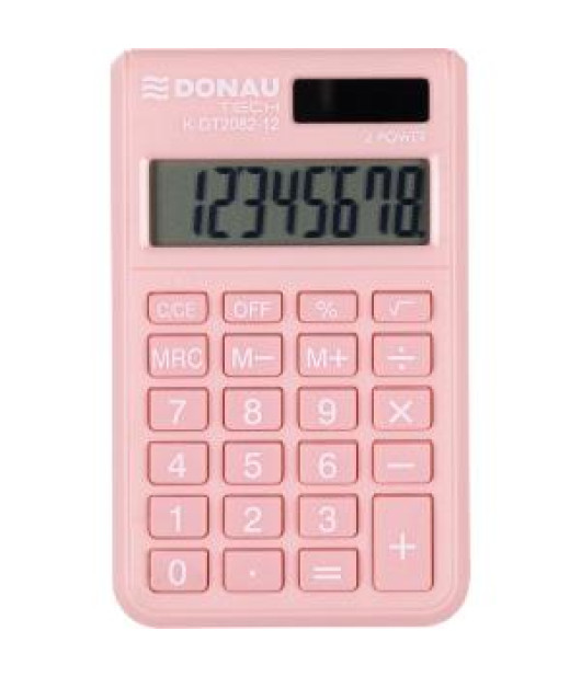 Kalkulačka DONAU TECH K-DT2082 vrecková ružová 