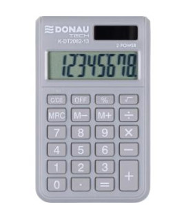 Kalkulačka DONAU TECH K-DT2082 vrecková sivá 