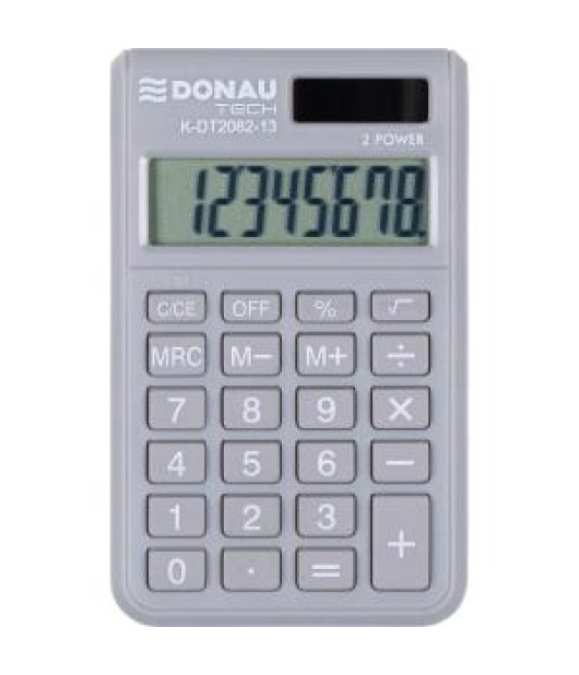 Kalkulačka DONAU TECH K-DT2082 vrecková sivá 