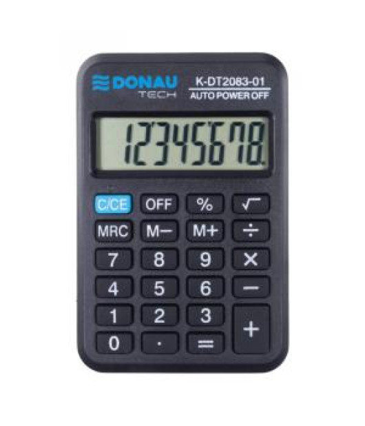 Kalkulačka DONAU TECH K-DT2083-01 vrecková čierna 