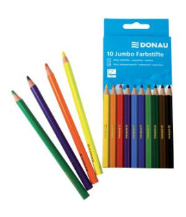 Farbičky DONAU Jumbo, sada 10 ks 
