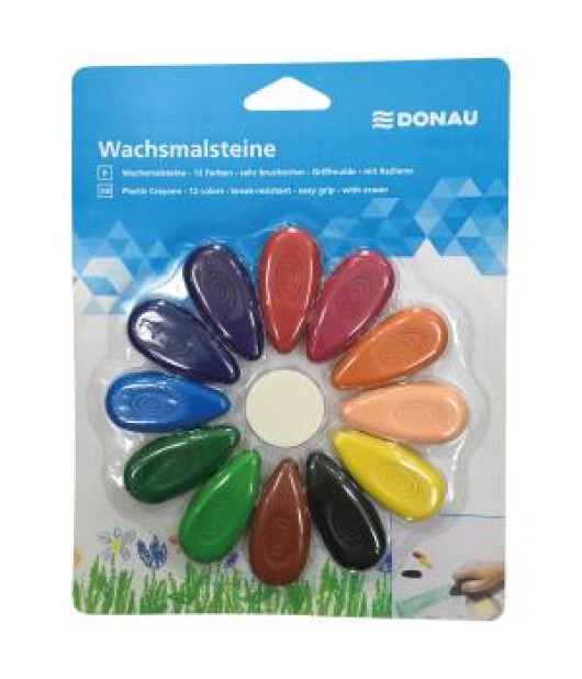 Plastové Voskovky DONAU 12 ks na blistri 