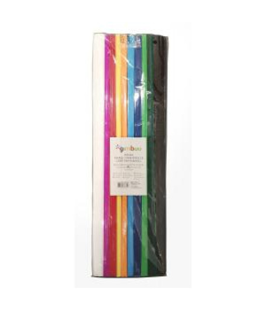 Krepový papier GIMBOO 50 x 200 cm, mix klasických farieb 