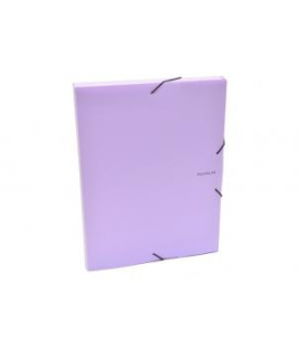 Plastový box s gumičkou Karton PP Pastelini fialový 