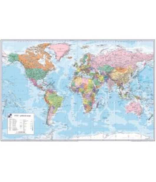 Podložka na stôl KARTON PP s mapou sveta 40x60cm 