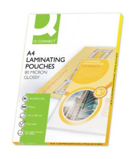Laminovacie fólie Q-Connect 216x303 A4 80mic 