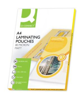 Laminovacie fólie Q-Connect 216x303 A4 80mic matné 
