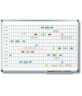 Plánovacia tabuľa ročná PREMIUM horizontálna 60x90 cm 